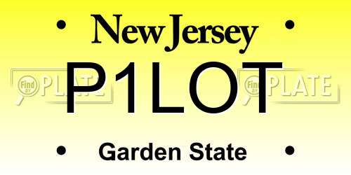 P1LOT New Jersey License Plate