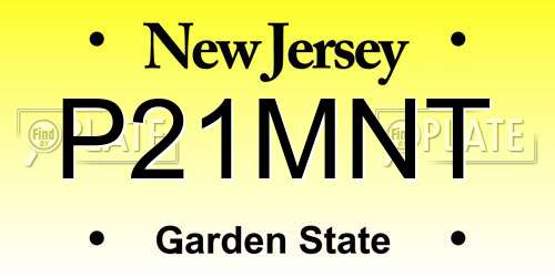 P21MNT New Jersey License Plate