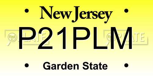 P21PLM New Jersey License Plate