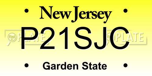 P21SJC New Jersey License Plate