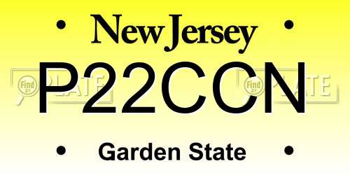 P22CCN New Jersey License Plate
