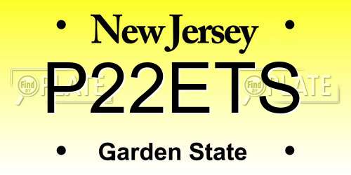 P22ETS New Jersey License Plate