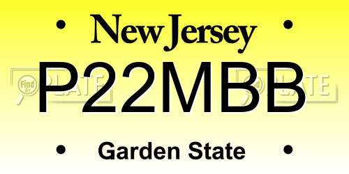 P22MBB New Jersey License Plate