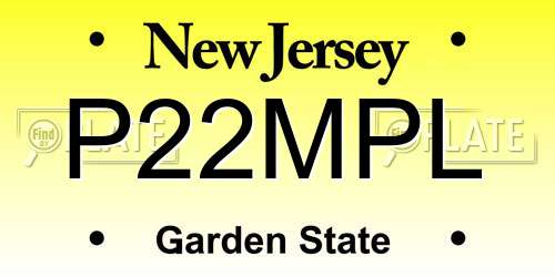 P22MPL New Jersey License Plate