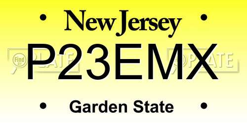 P23EMX New Jersey License Plate