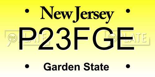 P23FGE New Jersey License Plate
