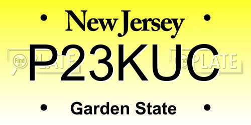 P23KUC New Jersey License Plate