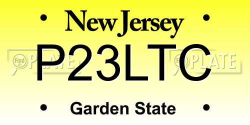 P23LTC New Jersey License Plate