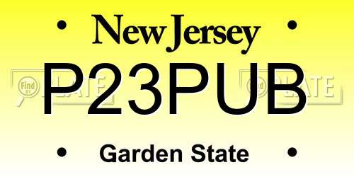 P23PUB New Jersey License Plate