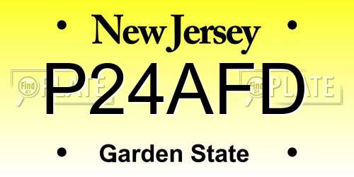 P24AFD New Jersey License Plate