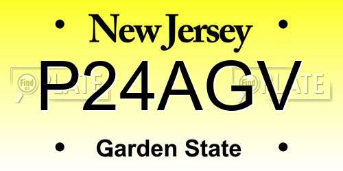 P24AGV New Jersey License Plate