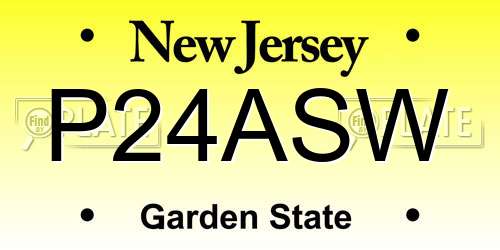P24ASW New Jersey License Plate