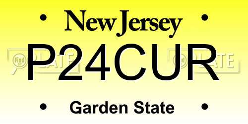 P24CUR New Jersey License Plate