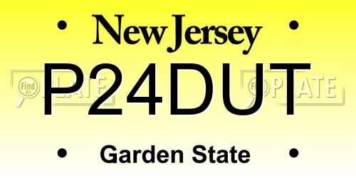 P24DUT New Jersey License Plate