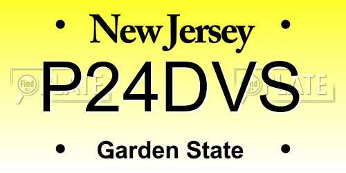 P24DVS New Jersey License Plate