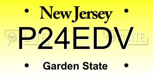 P24EDV New Jersey License Plate