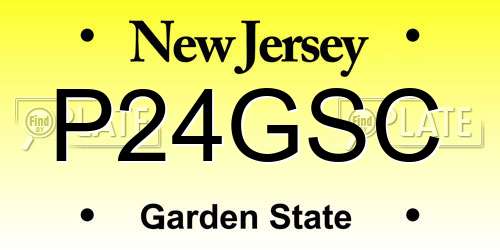 P24GSC New Jersey License Plate