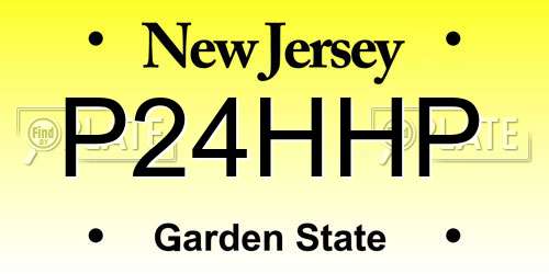 P24HHP New Jersey License Plate