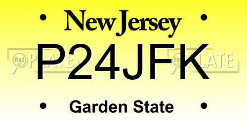 P24JFK New Jersey License Plate