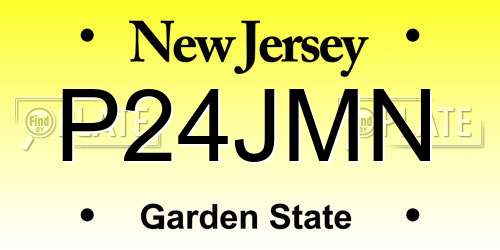 P24JMN New Jersey License Plate
