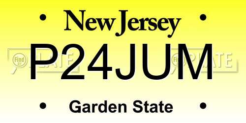 P24JUM New Jersey License Plate