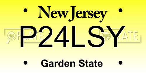 P24LSY New Jersey License Plate