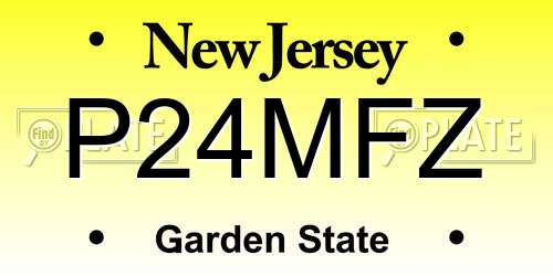P24MFZ New Jersey License Plate