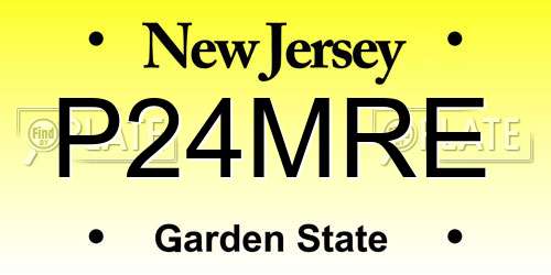 P24MRE New Jersey License Plate