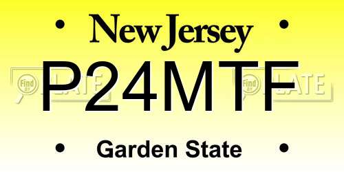 P24MTF New Jersey License Plate