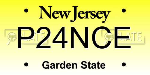 P24NCE New Jersey License Plate