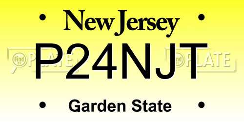 P24NJT New Jersey License Plate