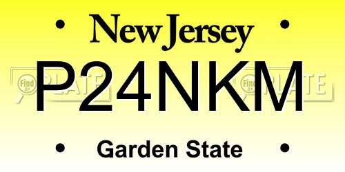 P24NKM New Jersey License Plate