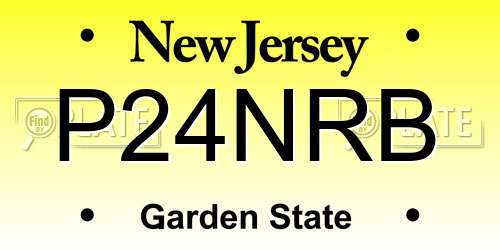 P24NRB New Jersey License Plate