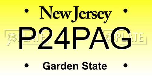P24PAG New Jersey License Plate