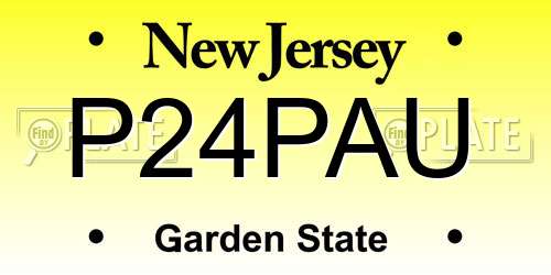 P24PAU New Jersey License Plate