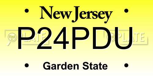 P24PDU New Jersey License Plate