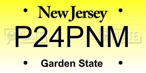 P24PNM New Jersey License Plate