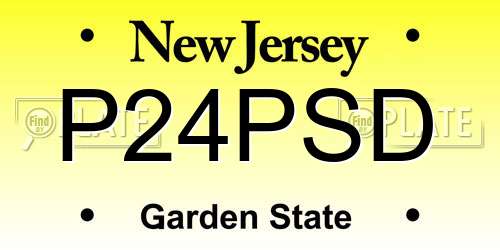 P24PSD New Jersey License Plate