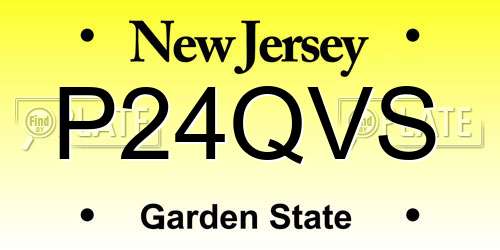 P24QVS New Jersey License Plate