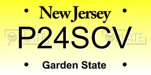 P24SCV New Jersey License Plate