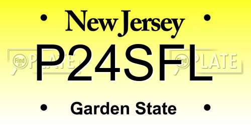 P24SFL New Jersey License Plate