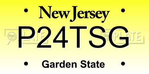 P24TSG New Jersey License Plate