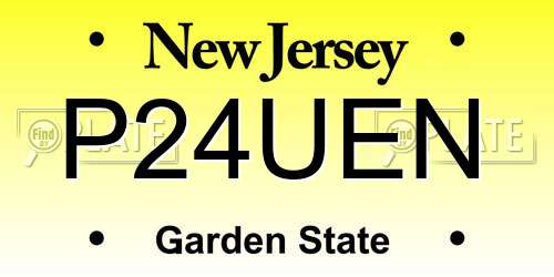 P24UEN New Jersey License Plate