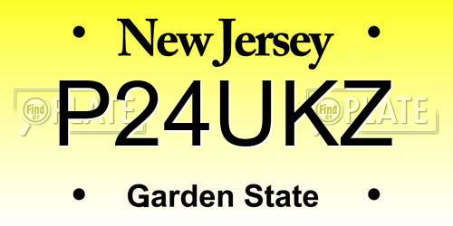 P24UKZ New Jersey License Plate
