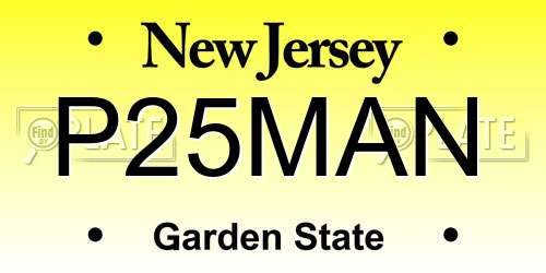 P25MAN New Jersey License Plate