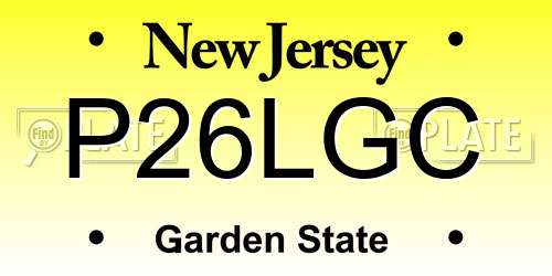 P26LGC New Jersey License Plate