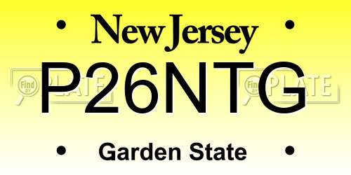 P26NTG New Jersey License Plate