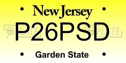 P26PSD New Jersey License Plate