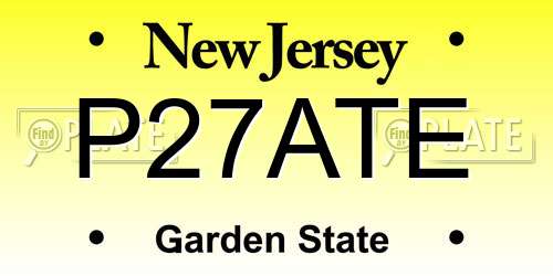 P27ATE New Jersey License Plate