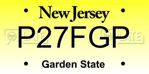 P27FGP New Jersey License Plate